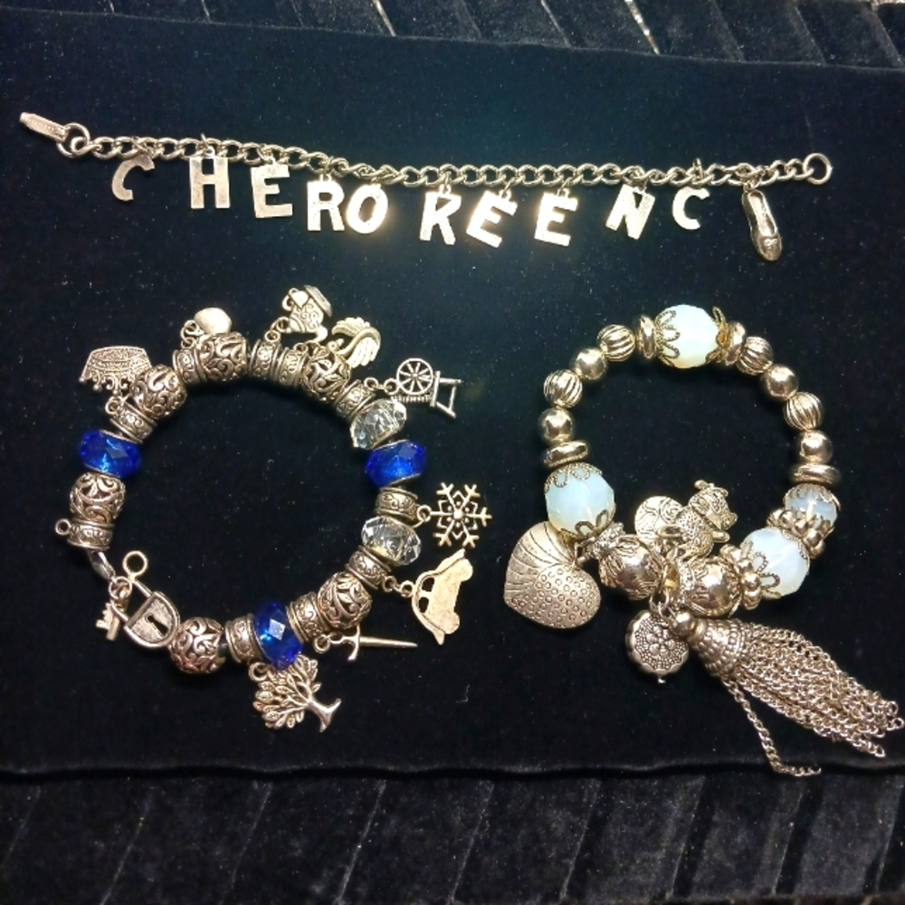 Quirky Charm Bracelet Lot! One Vintage Tourist